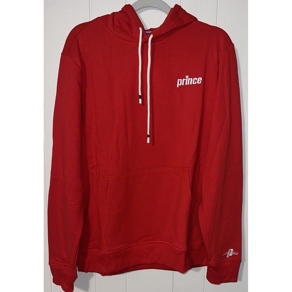 Men’s Red Prince Pickleball Hoodie Size Large Pullover With Kangaroo Pocket